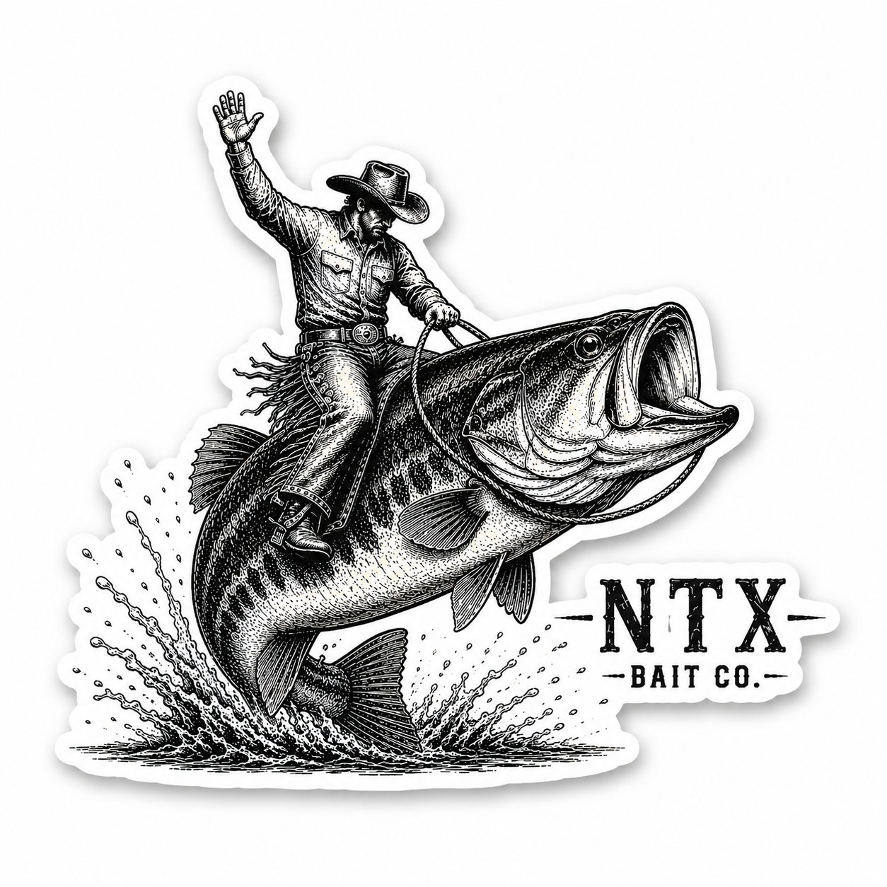 Buckin Bass Sticker